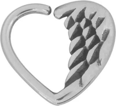 Produktbild von Karisma Annealed Continous Ohr Piercing Federherz Ring Edelstahl 316L L 1,2 x 10mm