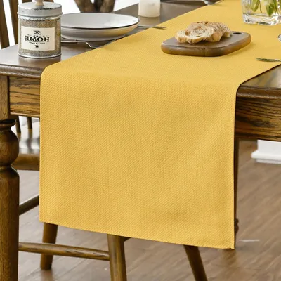 Produktbild von Gelber Tischläufer für den Frühling, abwaschbar für die Küche und den Esstisch, 40x100 cm