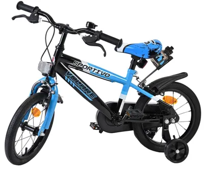 Produktbild von Volare Sportivo Kinderfahrrad - Jungen - 14 Zoll - Blau Schwarz - Zwei Handbremsen