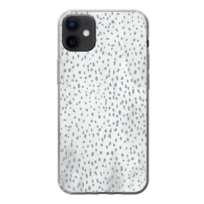 Produktbild von MuchoWow® Handyhülle Schutzhülle Hülle für iPhone 12 mini Polka dots - Marmor - Weiß Silikon Softcase Handy Hülle - Bild