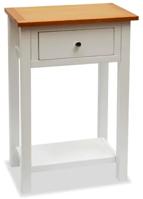 Productafbeelding van vidaXL Bijzettafel, 50x32x75 cm, massief eikenhout