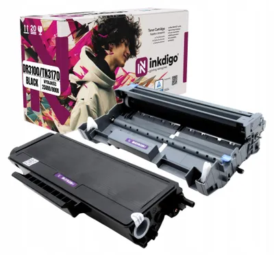 Produktbild von Inkdigo Trommel + Toner DR3100 TN3170 für Brother DCP-8060, DCP-8060DN, DCP-8065DN, HL-3145 – Schwarz,