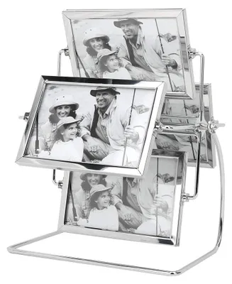 Drehbare Fotolijst Riesenrad für 4 Fotos 15,2x10,2 cm Metall