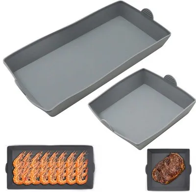 Productafbeelding van Taartplaat en broodbakvorm - 2 stuks - siliconen - anti-aanbaklaag, ideaal voor oven en friteuse