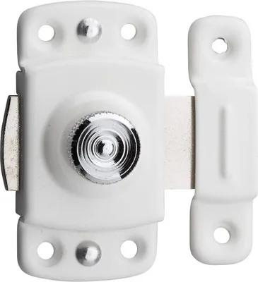 Image de Verrou pour porte d'ameublement, 30mm, blanc - THIRARD