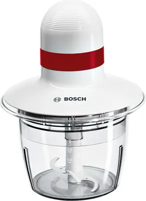Immagine prodotto di Bosch MMRP1000 Elektrischer Essenszerkleinerer 0,8 l 400 W Rot - Transparent - Weiß (MMRP1000)