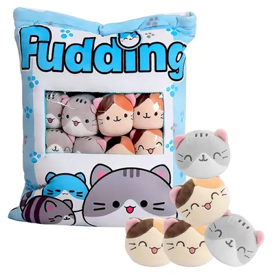 Obrázok produktu pre Roztomilý Kawaii mačací plyšový vankúš ako plyšová hračka