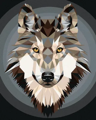 Produktbild von Zuty - Malen nach Zahlen - POLYGONWOLF, 40x50 cm, ohne Keilrahmen