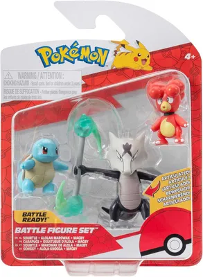 Obrázok produktu pre Jazwares Pokémon akčné figúrky Magby, Squirtle a Alolan Marowak 5 cm