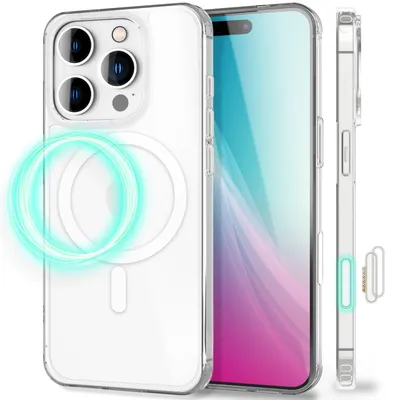 Image de Étui magnétique NALIA pour iPhone 16 Pro – compatible MagSafe et protection de l'appareil photo (tactile) – STRIVE (coque rigide et cadre en silicone) – marque berlinoise