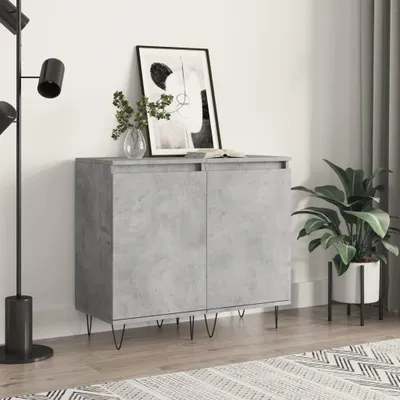 Produktbild von vidaXL Sideboards 2 Stk. Betongrau 40x35x70 cm Holzwerkstoff