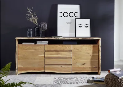 Produktbild von MASSIVMOEBEL24 Sideboard Akazie210x45x96 natur lackiert PURE ACACIA #701