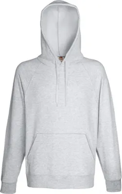 Produktbild von Fruit of the Loom 62-140-0 | Lightweight Hooded Herren Sweatshirt mit Kaputze - Farbe: Heather Grey - Größe: XL