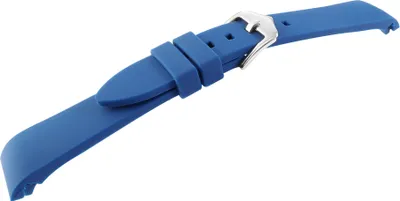 Produktbild von Silikon Uhrenarmband, Dornschließe, blau, 18 - 24 mm