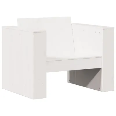 Produktbild von vidaXL Gartensessel Weiß 79x60x62 cm Massivholz Kiefer
