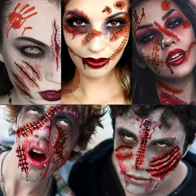 Imagen del producto de Tatuajes temporales de Halloween, 30 unidades, más de 360 diseños, ideales para fiestas de Halloween