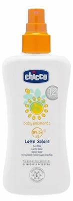 Immagine prodotto di Chicco Baby Moments Latte Solare SPF25 150 ML