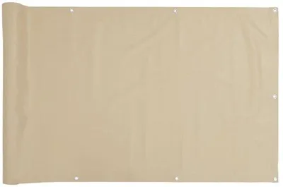Zdjęcie produktu dla Parasol balkonowy 120 x 400 cm, tkanina Oxford, kolor beżowy, odporny na promieniowanie UV, ochrona przed wiatrem i słońcem na nowoczesne balkony