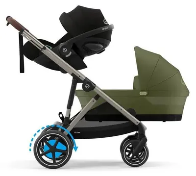 Produktbild von CYBEX e-Gazelle S, Betthimmel, Traditioneller Kinderwagen, Unisex, Faltbar, Grün
