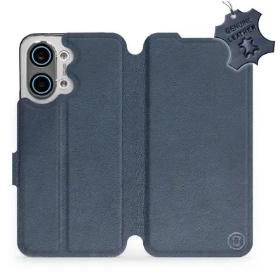 Produktbild von Echtleder Handyhülle für Xiaomi POCO X8 Pro Max, Mobiwear Leather, Dunkelblau