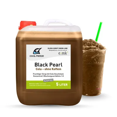 Produktbild von Black Pearl Slush-Sirup Eis Cola mild | Konzentrat 5 L Azofrei | Neon-Line | ca. 150 Portionen | vom Hersteller