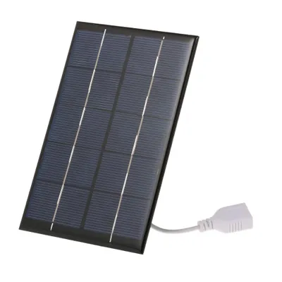 Image de Chargeur solaire portable 2 W/5 V avec port USB ; panneau solaire compact en silicium monocristallin ; chargeur de téléphone portable et batterie externe pour le camping, la randonnée et les voyages