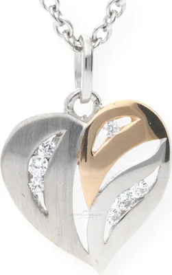 Produktbild von JuwelmaLux Anhänger Silber 925 roségold plattiert Herz mit Zirkonia JL20-02-0238
