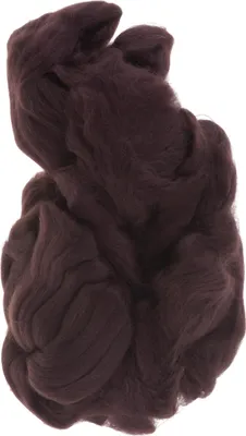 Produktbild von Filzwolle aus 100% Schurwolle (Merino) Braun 50g zum Nass- und Trockenfilzen