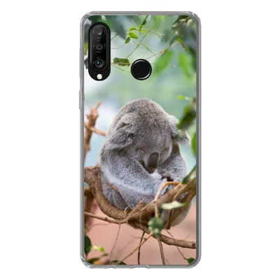 Produktbild von MuchoWow® Handyhülle Schutzhülle Hülle für Huawei P30 Lite Koala - Äste - Schlaf - Kinder - Jungen - Mädchen Silikon Softcase Handy Hülle - Handyhülle