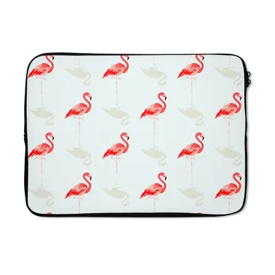 Produktbild von MuchoWow® Laptop Hülle 14 ZollFlamingo - Tiere - Muster Laptoptasche - Laptoptasche - Stoßsicher - Schutzhaube