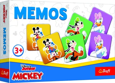 Produktbild von Mickey-Mouse-Memory-Spiel aus Papier, Gesellschaftsspiel, 30 Teile in einer Schachtel (21 x 14 x 4 cm)