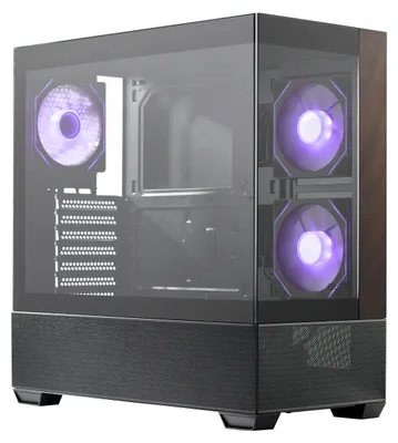 Produktbild von Cooler Master Elite 690 Wood, Midi Tower, PC, Schwarz, ATX, ITX, micro ATX, Stahl, Gehärtetes Glas, Holz, Gaming