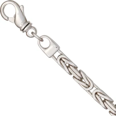 Produktbild von JOBO Königsarmband 925 Sterling Silber rhodiniert 21 cm Armband Karabiner