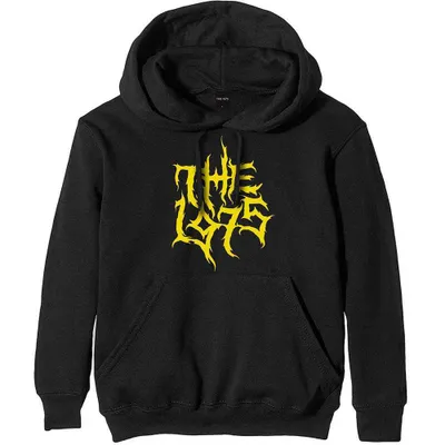 Produktbild von The 1975 Uni Pullover Hoodie: Gold Logo, Medium, Black