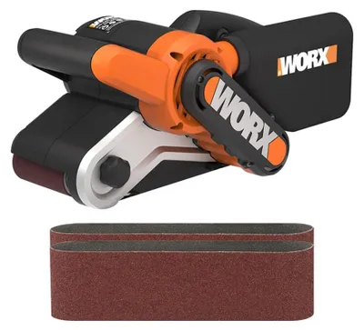 Zdjęcie produktu dla Szlifierka taśmowa WORX 950W 76mm x 533mm WX661.1, z akcesoriami