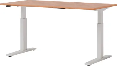 Immagine prodotto di Scrivania Hammerbacher regolabile in altezza elettricamente, 160x80 cm, faggio/bianco
