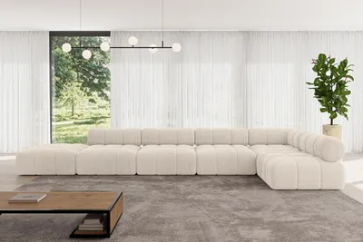 Produktbild von ALTDECOR Modulares Sofa Ecksofa in L-Form - Favio-L3 - 475x190x70 cm Beige universal, links/rechts Corner modular Sofa Eckcouch Couch Wohnlandschaft Cauchsofa Polstersofa