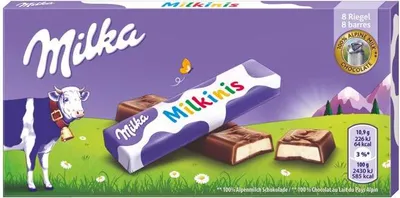 Image de Milka Milkinis fourrés à la crème de lait 8pcs 87.5g