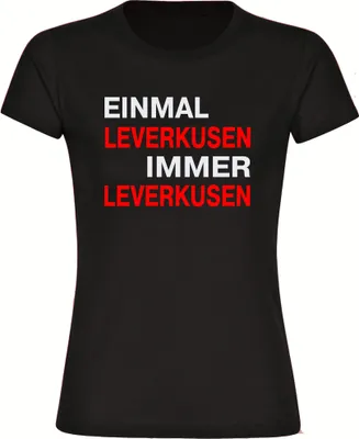 Produktbild von multifanshop Damen T-Shirt - Leverkusen - Einmal Immer, schwarz, Größe S