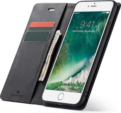 Immagine prodotto di Custodia telefonica con patta SPACECASE Wallet per iPhone 7/8 Plus Nero
