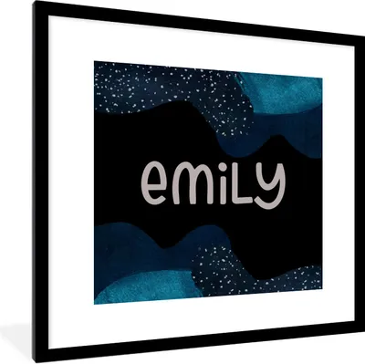 Produktbild von MuchoWow® Gerahmtes Poster Emily - Pastell - Mädchen 40x40 cm - Poster mit Schwarzem Bilderrahmen Wandposter Rahmen Foto Bilder - Poster - Plakat im Rahmen