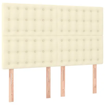 Obrázok produktu pre Čelo postele krémové 144x5x118/128 cm umelá koža