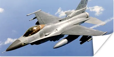 Produktbild von MuchoWow® Poster Das Kampfflugzeug F-16 Fighting Falcon 40x20 cm - Poster für die Wand - Poster Schlafzimmer