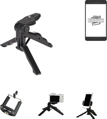 Produktbild von K-S-Trade Stativ Tisch-Ständer Dreibein Handy-Stativ Ständer kompatibel mit Oukitel Y5000 Mini-Stativ Smartphone Tripod Handy-Stativ aus Plastik