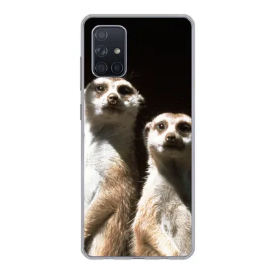 Produktbild von MuchoWow® Handyhülle Schutzhülle Hülle für Samsung Galaxy A51 5G Schwarz - Erdmännchen - Tiere Silikon Softcase Handy Hülle - Abbildung