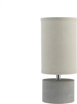Image de HOME DELUXE Petite lampe de table aspect béton - Gris | Lampe de table, lampe de chevet, lampe moderne, abat-jour en tissu, aspect béton