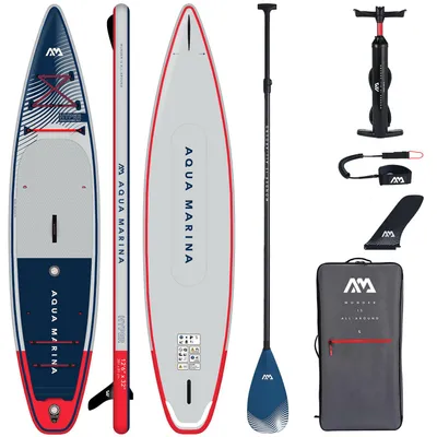 Immagine prodotto di SUP Aqua Marina Hyper 12'6" Carbon Set Gonfiabile Stand Up Paddle Board 381 x 81 x 15 cm Tavola da surf per principianti e avanzati con accessori