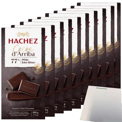 Produktbild von Hachez Schokolade Cocoa d'Arriba Classic 77% VPE (10x100g Tafel) + usy Block