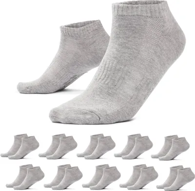 Produktbild von MOUNTREX® Sneaker Socken Damen & Herren (10 Paar) - Weich & Elastisch - Handgekettelte Spitze - Kurze Socken, Sneakersocken - Grau, 47-50