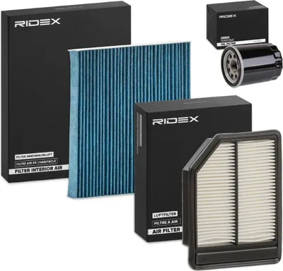 Produktbild von RIDEX Filterset Inspektionspaket Filtersatz für HONDA CIVIC VIII Hatchback (FN, FK)